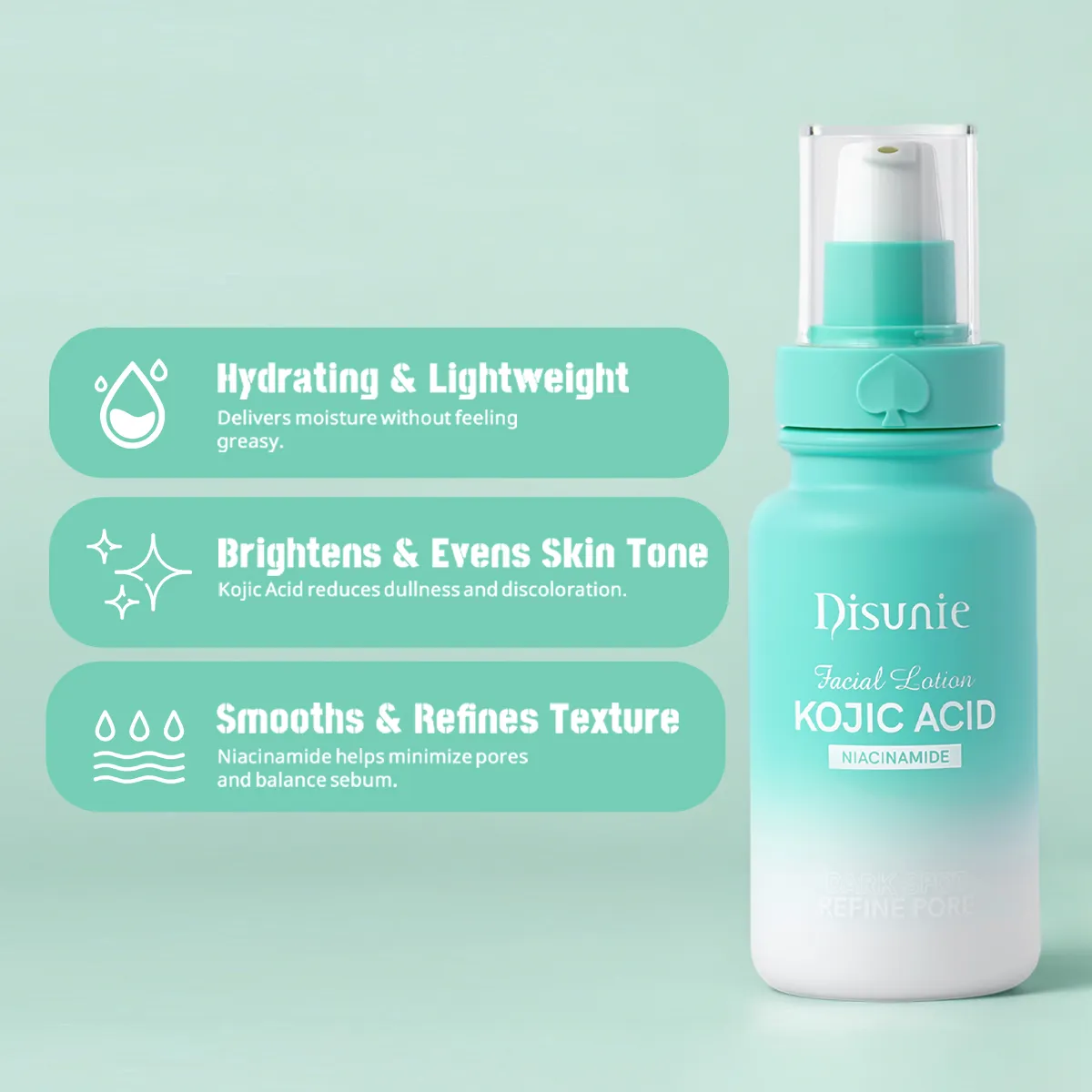 Disunie Kojic Acid & Niacinamide Facial Lotion Supplier | Bulk Wholesale