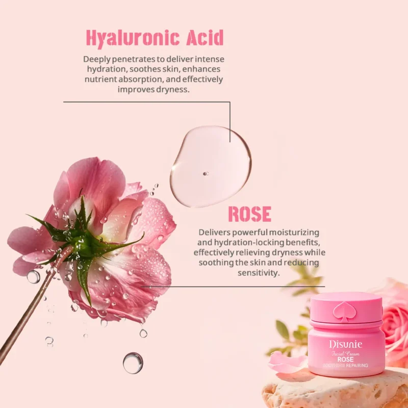 Disunie Rose & Hyaluronic Acid Facial Cream Supplier | Bulk Wholesale