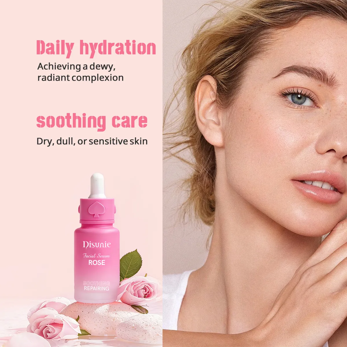 Disunie Rose & Hyaluronic Acid Facial Serum Supplier | Bulk Wholesale