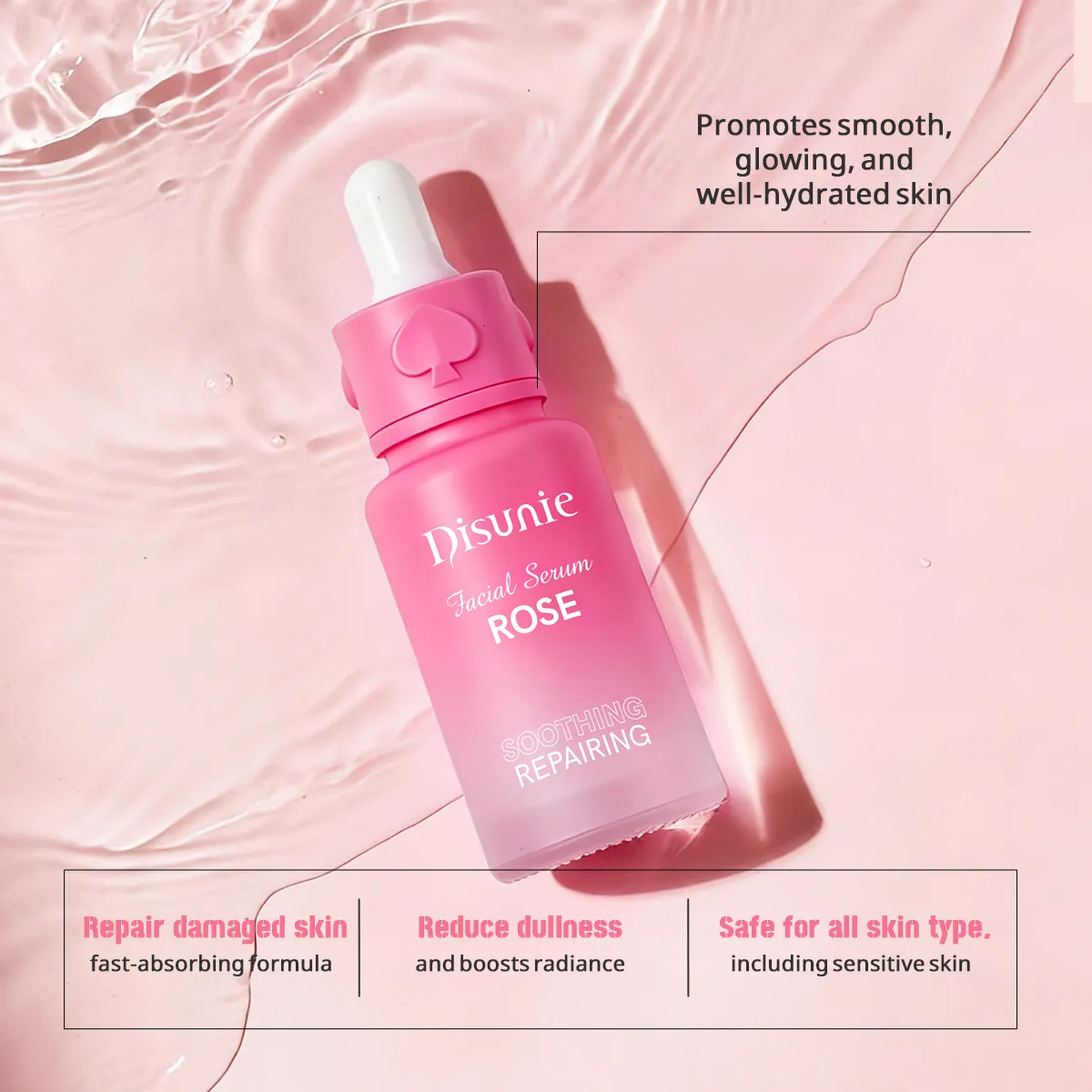 Disunie Rose & Hyaluronic Acid Facial Serum Supplier | Bulk Wholesale