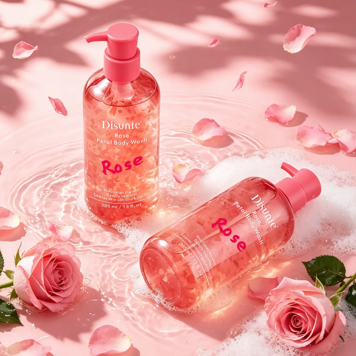 Disunie Rose Petal Body Wash Wholesale | Hyaluronic Acid Bulk Supplier